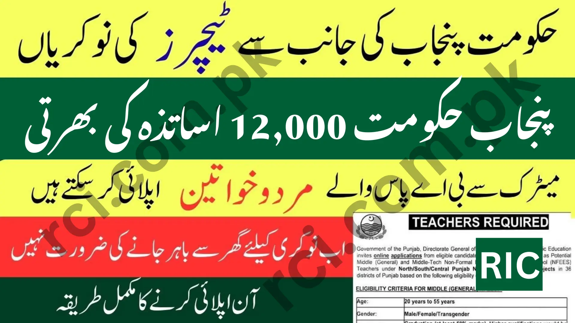 Punjab to Hire 12,000 More School Teachers in 2025