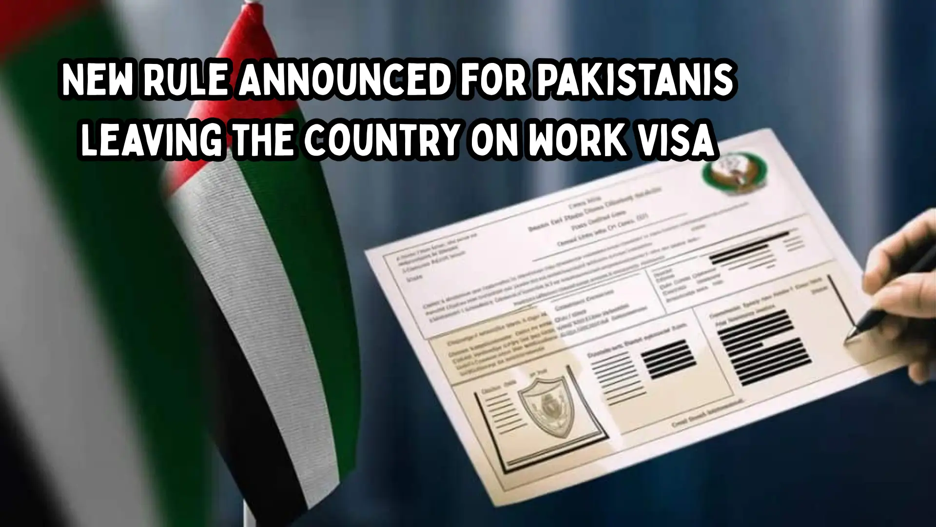 New Rule Announced for Pakistanis Leaving the Country on Work Visa