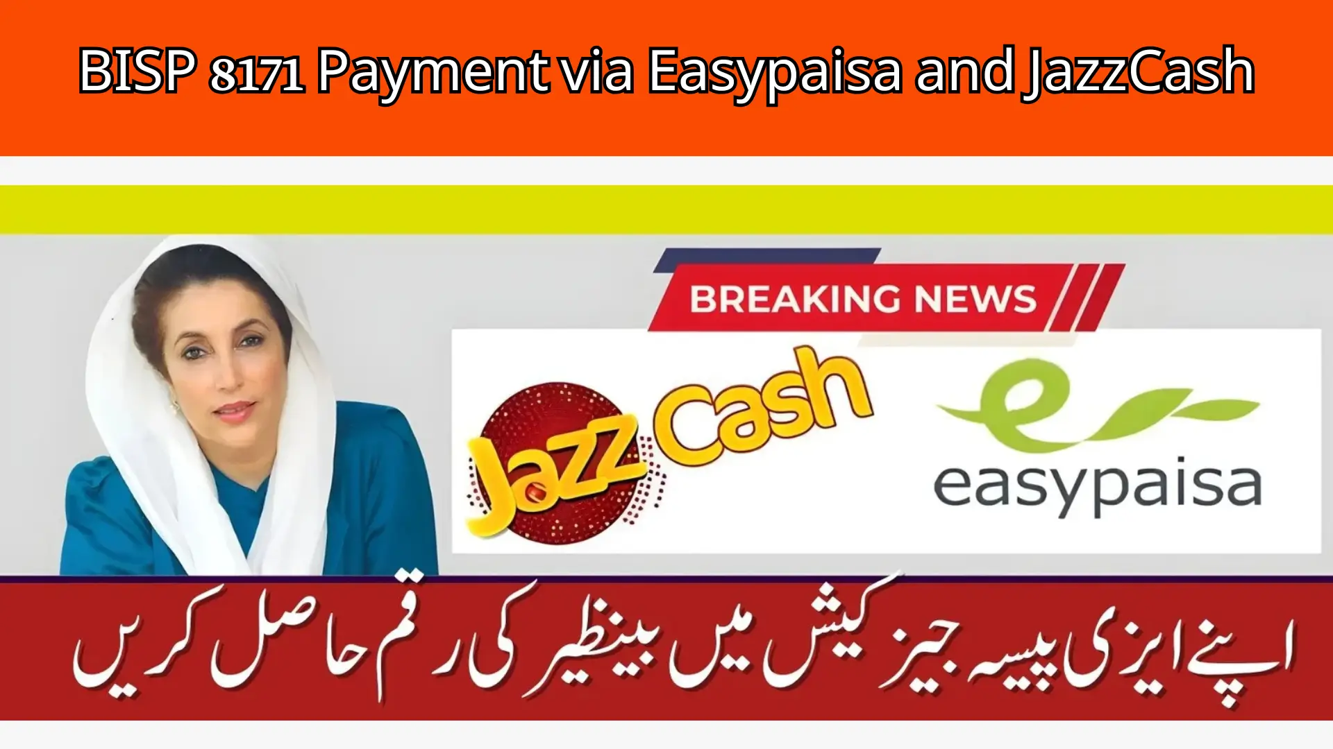BISP 8171 Payment via Easypaisa and JazzCash